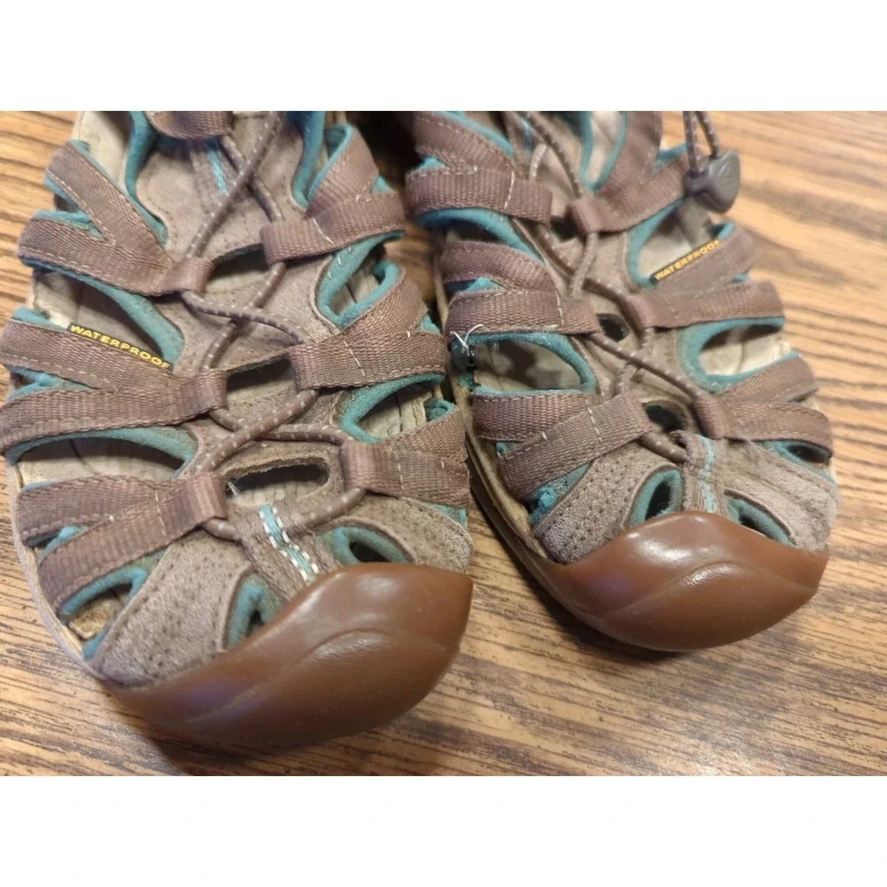 Men's Keen Newport H2 Waterproof Taupe & Blue Sandals Size 8.5